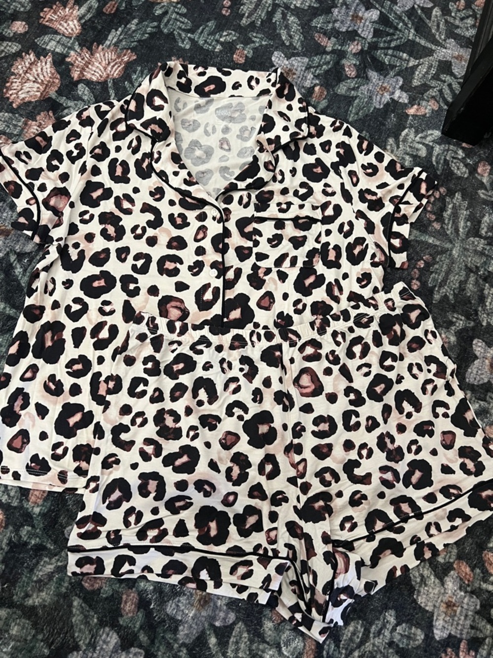 stars above Leopard Print Pajama Set